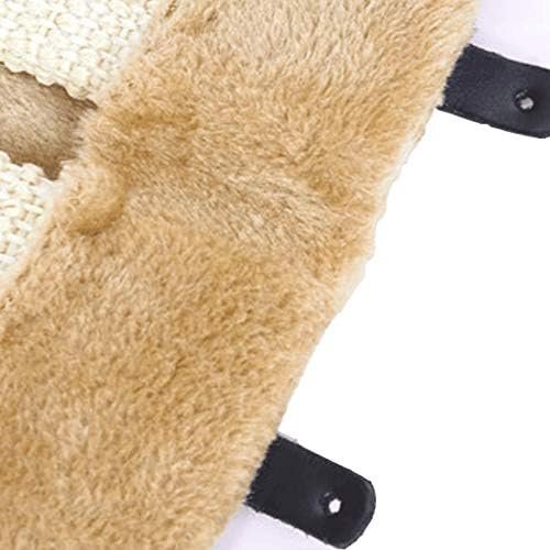 Wall Mounted Scratching Post, 20inch Hanging Natural Sisal Cat Scratching Mat, Door Wall Protecting Corner with Wall Fixings (Khaki)